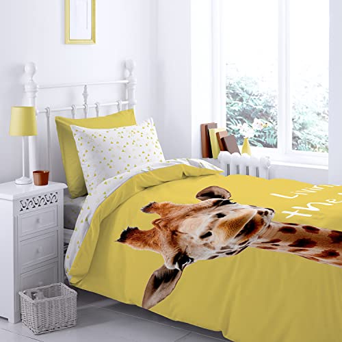 Catherine Lansfield Giraffe Duvet Cover Set 160x220+50x70... - Maison & Cuisine Amazon Royaume-Uni à 18.74€