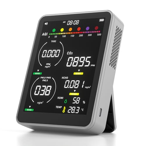 16 in 1 Air Quality Monitor Indoor 9 AQI+7 AQI Alerts, CO2... - High-Tech & Électronique Amazon Royaume-Uni à 46.60€