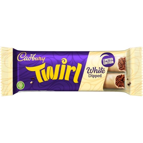 Cadbury Limited Edition White Chocolate Dipped Twirl Bars... - Épicerie Amazon Royaume-Uni à 1.10€