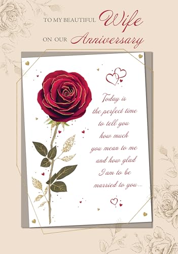 Piccadilly Greetings Anniversary Card, To My Beautiful Wife... - Auto & Moto Amazon Royaume-Uni à 2.23€