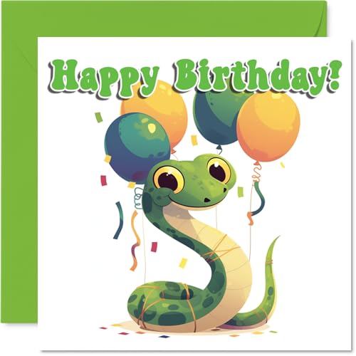 Snake Birthday Card - Balloon Animals - Happy Birthday... - Sports & Fitness Amazon Royaume-Uni à 2.79€