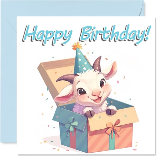 Goat Birthday Cards - Animal Gifts - Happy Birthday Card... - Pet Supplies Amazon UK à 1.94€