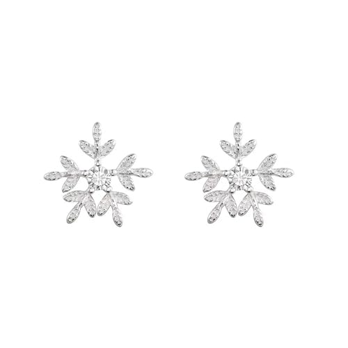 SAUTRV Pendientes de aro brillantes con circonita de copo... - Bijoux & Montres en promo à 2.82€