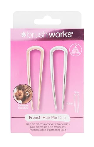 Brushworks French Hair Pin Duo - Gold & Silver en promo à 3,98€ (-34%) sur Amazon FR