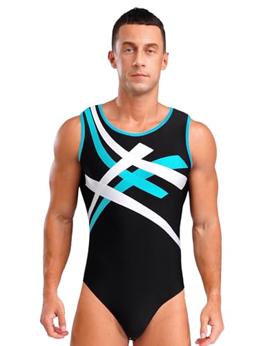 Moggemol Mens Sleeveless Contrast Color Leotard Patchwork... - Sports & Fitness Amazon Royaume-Uni à 1.39€