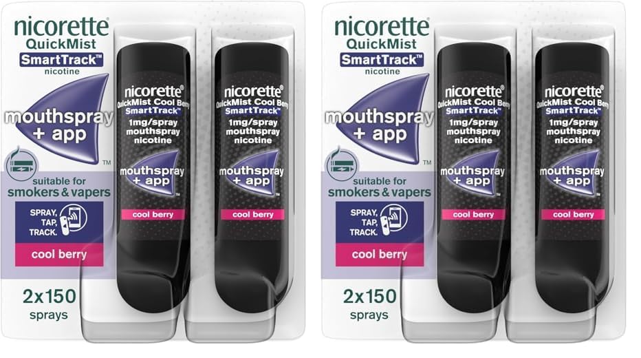 Nicorette® QuickMist SmartTrack™ Mouthspray- 2 x 150 Sprays... - Santé & Bien-être en promo à 34.82€