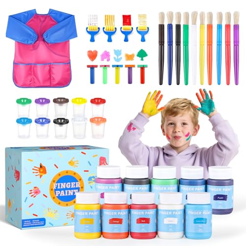 TMOL Lot de 10 peintures au doigt - 60 ml - Jouets & Jeux Amazon France à 25.79€