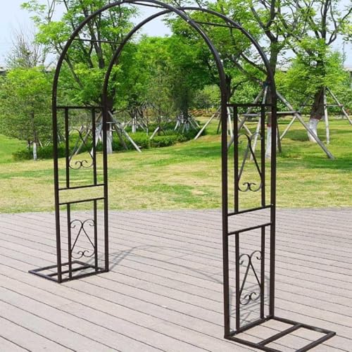 NZVZGKTNTW Garden Arch With Metal Frame, 140cm - 340cm Wide... - Jardin & Extérieur Amazon Royaume-Uni à 129.00€
