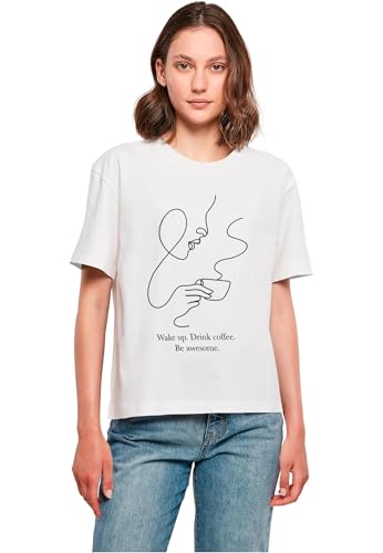 Miss Tee Mst362-drink Coffee Be Awesome tee Camiseta... - Amazon Espagne à 8.52€
