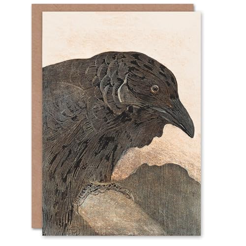 Artery8 Theo van Hoytema Art Card Old Crow Bird Painting - Auto & Motorcycle Amazon UK à 1.95€