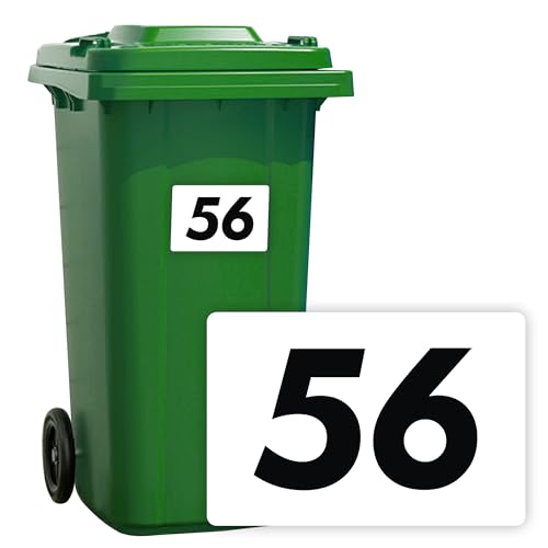 4 x Wheelie Bin Stickers Bin Numbers for Wheelie Bins... - Maison & Cuisine Amazon Royaume-Uni à 1.99€