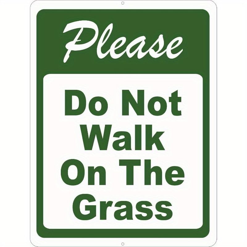 Please Do Not Walk On Grass Metal Sig, No Walking On Lawn... - Jardin & Extérieur Amazon Royaume-Uni à 1.99€