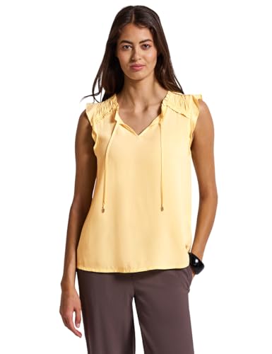 STREET ONE Blusa para Mujer con Volantes, Buttercream... - Beauty & Fragrances Amazon Spain à 19.22€