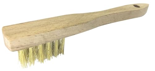 Mini brosse en acier laitonné et manche en bois, idéale... en promo à 5,65€ (-45%) sur Amazon FR