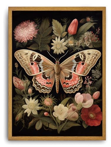 Djmwtb Vintage Framed Wall Art Butterfly Canvas Wall Art... - Réduction -95% à 1.00€