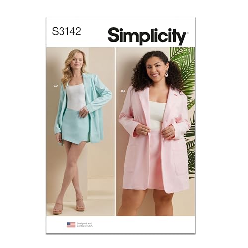 Simplicity Schnittmuster SS3142M1 Damen Blazer und Skorts... - Maison & Cuisine Amazon Allemagne à 16.01€
