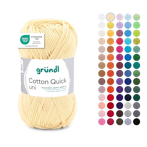 Gründl Wolle Cotton Quick uni - dünne Wolle zum Häkeln... - Loisirs Créatifs Amazon Allemagne à 3.99€