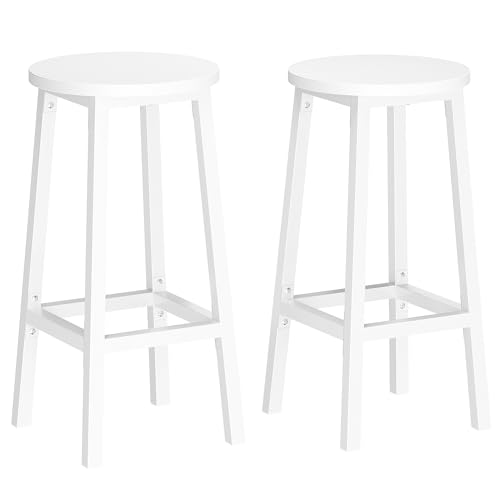 VASAGLE Bar Stool Set of 2 Round Chair High Kitchen Seat... - Maison & Cuisine en promo à 25.49€
