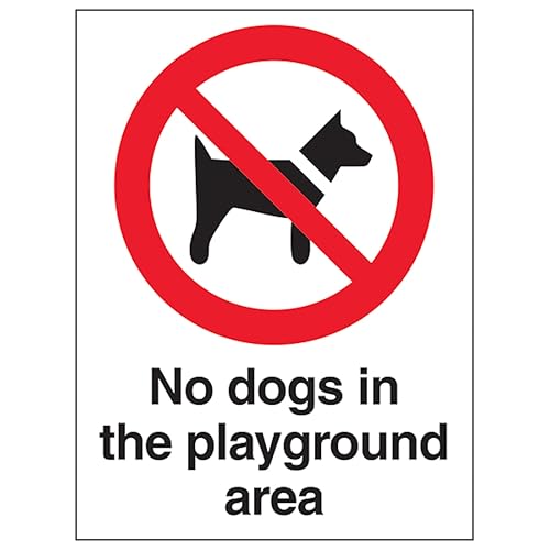 V Safety No Dogs In The Playground Area 150 x 200mm - 2mm... - Maison & Cuisine Amazon Royaume-Uni à 1.43€