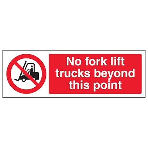 V Safety No Forklift Trucks Beyond - Landscape 300 x 100 mm... - Maison & Cuisine en promo à 2.27€
