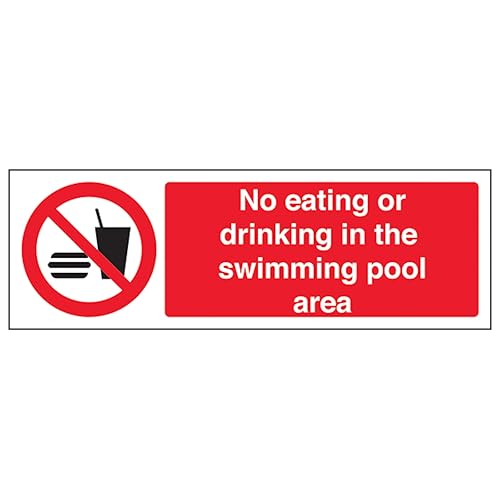V Safety No Eating Or Drinking In The Swimming Pool Area... - Maison & Cuisine Amazon Royaume-Uni à 2.22€
