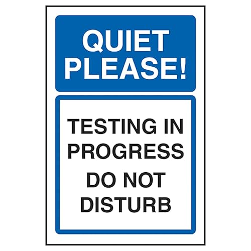 V Safety Quiet Please! Testing In Progress Do Not Disturb... - Maison & Cuisine Amazon Royaume-Uni à 1.98€