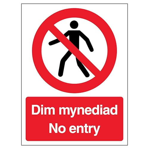 V Safety Welsh/English - No Entry 150 x 200mm - 1mm Rigid... - Maison & Cuisine Amazon Royaume-Uni à 1.88€