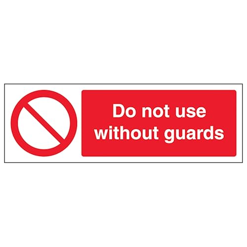 V Safety Do Not Use Without Guards - Landscape 300 x 100 mm... - Maison & Cuisine Amazon Royaume-Uni à 2.40€