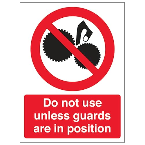 V Safety Do Not Use Unless Guards Are In Position 150 x... - Home & Kitchen Amazon UK à 1.92€