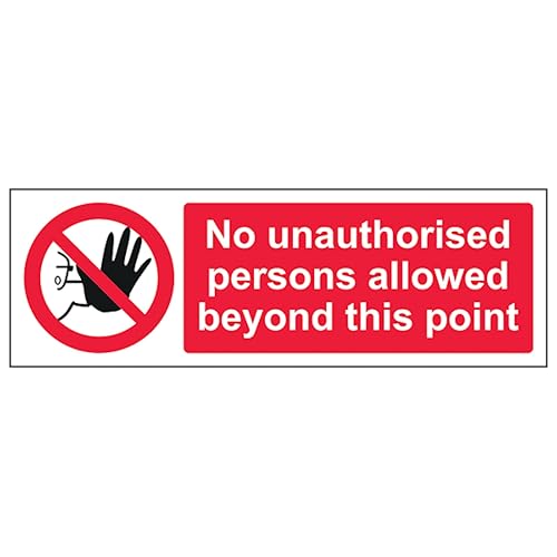 V Safety No Unauthorised Persons - Landscape 300 x 100 mm... - Home & Kitchen Amazon UK à 2.10€