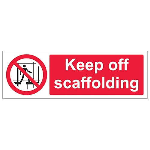 V Safety Keep Off Scaffolding - Landscape 300 x 100 mm... - Maison & Cuisine Amazon Royaume-Uni à 1.94€