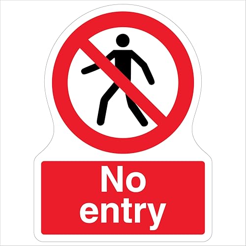 V Safety No Entry - Shaped Sign 150 x 200mm - 2mm Rigid... - Home & Kitchen Amazon UK à 1.85€