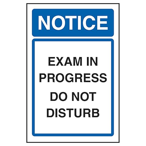 V Safety Notice Exam In Progress Do Not Disturb 150 x 200mm... - Home & Kitchen Amazon UK à 2.01€