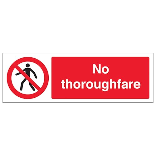 V Safety No Thoroughfare - Landscape 300 x 100 mm - 2mm... - Maison & Cuisine Amazon Royaume-Uni à 2.48€