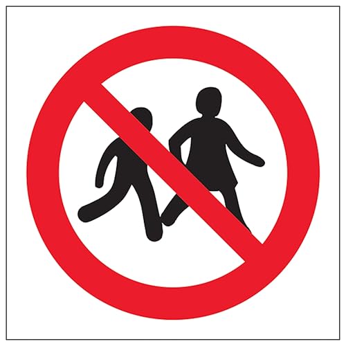 V Safety No Children Logo 100 x 100 mm - 3mm Brushed... - Maison & Cuisine Amazon Royaume-Uni à 1.40€