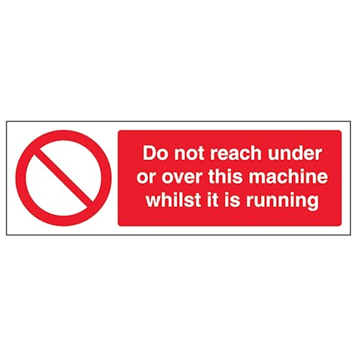 V Safety Do Not Reach Under Or Over This Machine - Señal de... - Fournitures Bureau Amazon Espagne à 8.23€