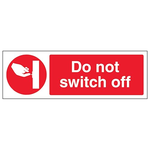 V Safety Do Not Switch Off - Landscape 300 x 100 mm - Glow... - Fournitures Bureau Amazon Royaume-Uni à 2.68€