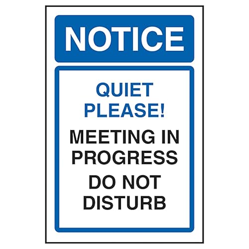 V Safety Notice Quiet Please! Meeting In Progress Do Not... - Maison & Cuisine Amazon Royaume-Uni à 1.88€