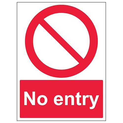 V Safety No Entry - Portrait 200 x 300 mm - 2mm Super-Tough... - Vente Flash Amazon -66%