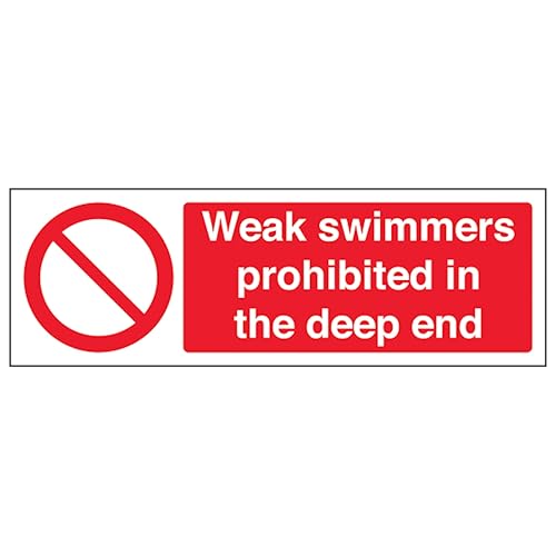 Señal de seguridad V Safety Weak Swimmers Prohibited In The... - Sports & Fitness Amazon Espagne à 6.79€