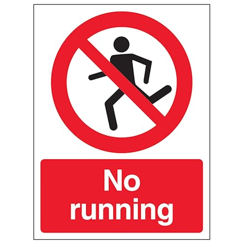 V Safety No Running - Portrait 150 x 200 mm - Glow In The... - Home & Kitchen Amazon UK à 2.32€