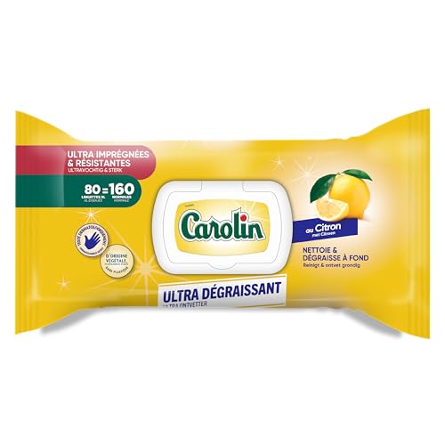 Carolin Lingettes Multi-Surfaces Ultra-Dégraissantes au... - Sports & Fitness Amazon France à 2.63€