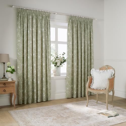 furn. Wylder Bella Pencil Pleat Curtain Pair – 100% Cotton... - Maison & Cuisine Amazon Royaume-Uni à 44.30€