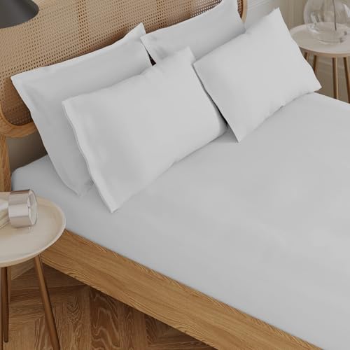 Egyptian Cotton with Cotton, 400 TC Double Fitted Sheet... - Maison & Cuisine Amazon Royaume-Uni à 19.02€