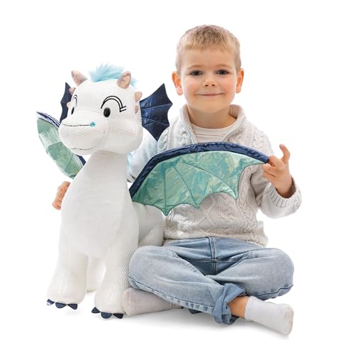 NICI Kuscheltier Drache Zafura 50cm - weiß - Softer Plüsch... - Jouets & Jeux en promo à 25.57€