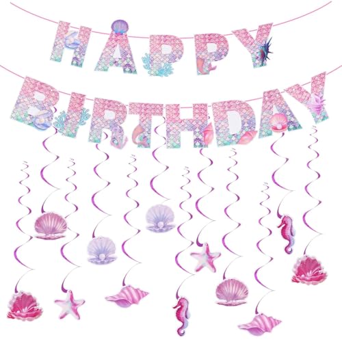 Set Decorazioni Compleanno Tema Sirena, Striscioni e... - Jouets & Jeux Amazon Italie à 7.37€