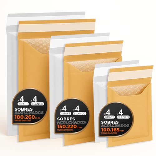 Sobres Acolchados para Envíos, Multitamaño (3 Tamaños)... - Auto & Moto en promo à 7.02€