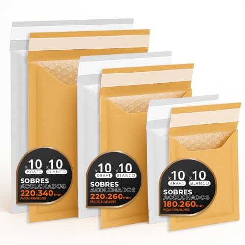 Enveloppes Bulles Expédition, Kraft, Blanc ou Mixte –... - Auto & Moto Amazon France à 21.87€