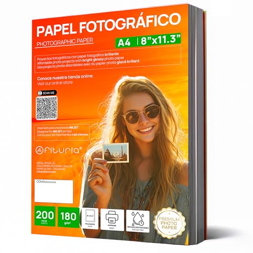 OFITURIA Papel Fotográfico A4 Brillante – Alta Resolución... - Amazon Espagne à 23.68€
