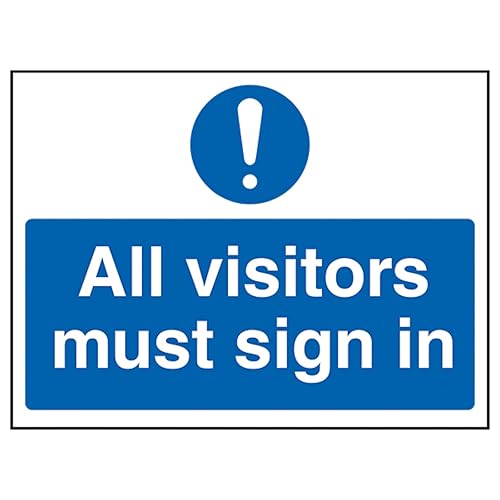 V Safety All Visitors Must Sign In - Landscape 400 x 300 mm... - Maison & Cuisine en promo à 3.50€